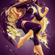 Image for article titled Famous superheroines wearing suits made of liquid paint look really cool
